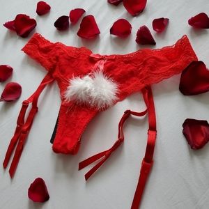SANTA MARTA| Lace and Poms Panty With Garter